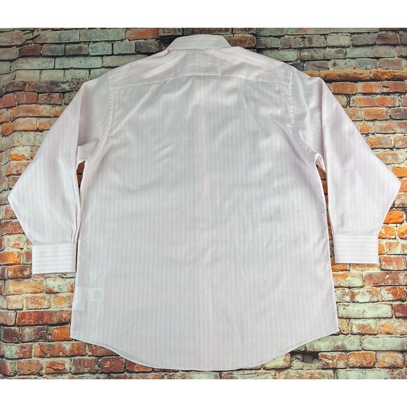 Brooks Brothers Luxury Thomas Mason Button Up Shirt Mens 17.5/34 Pink Striped - Picture 6 of 7
